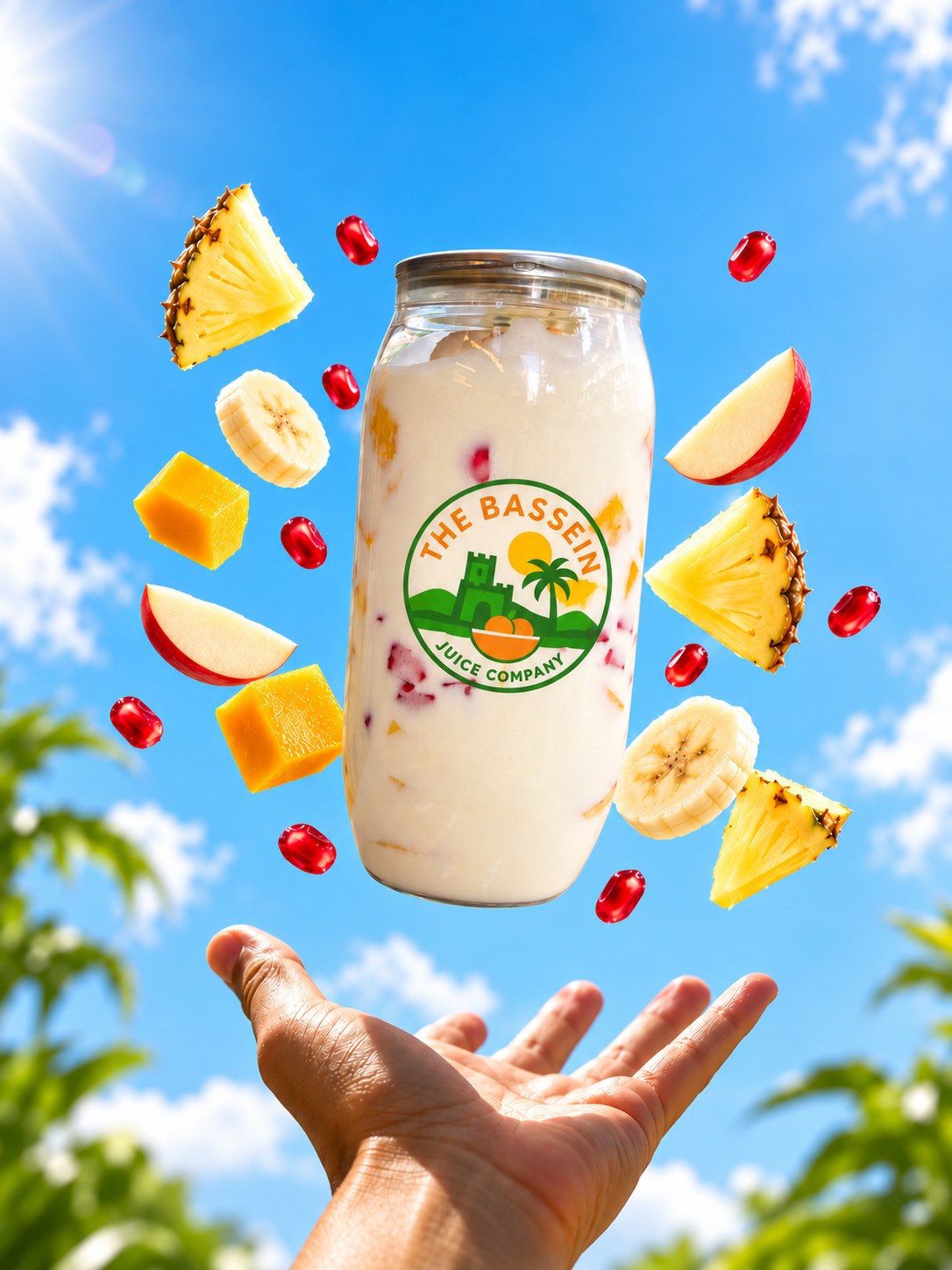 The Bassein Juice Company creative hero visual